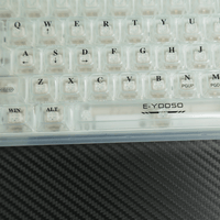 E-Yooso Z-94 Single Light 94 Keys Hot Swappable Mechanical Keyboard Transparent Light Green Linear [White Switch]