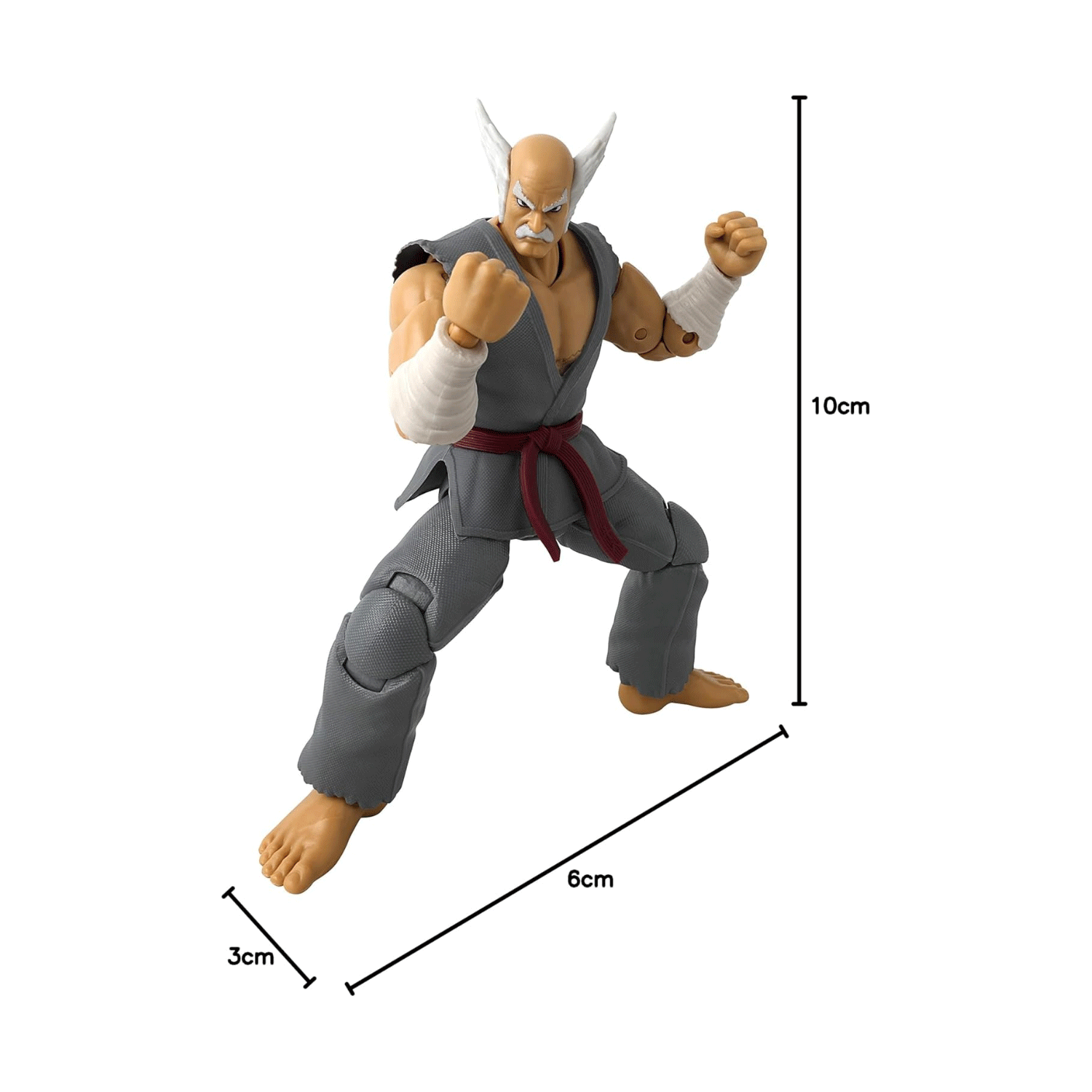 Tekken Heihachi Mishima Action Figure by BANDAI Game Dimensions