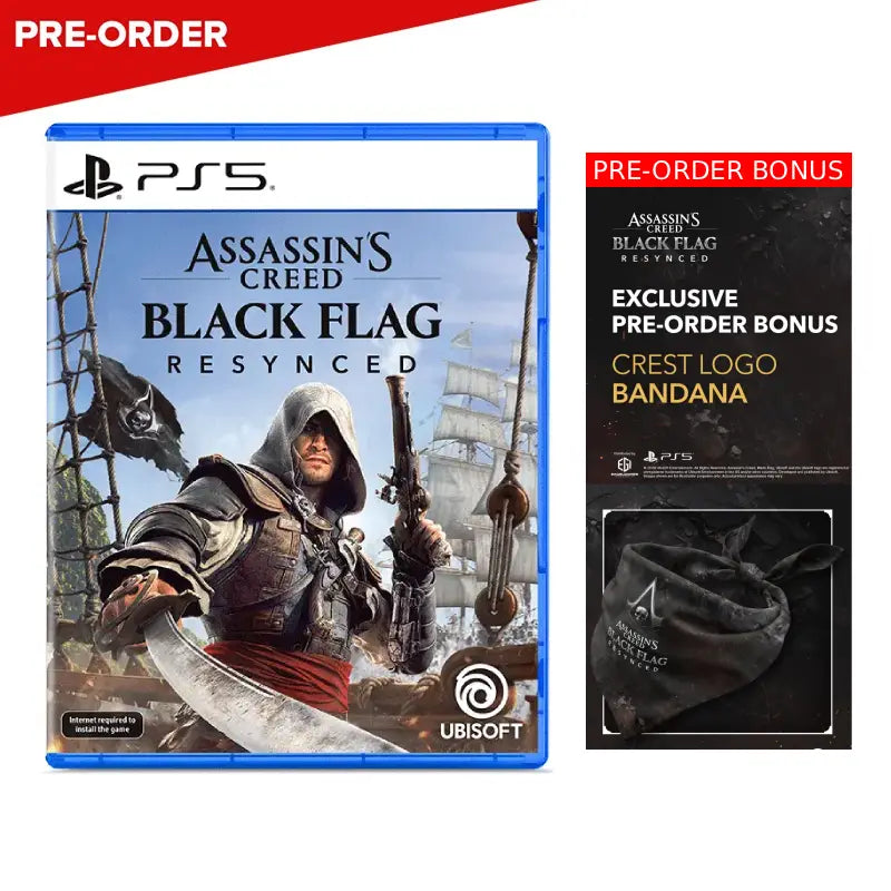 [PRE-ORDER] PlayStation 5 Assassin's Creed Black Flag Resynced with Bandana Freebie