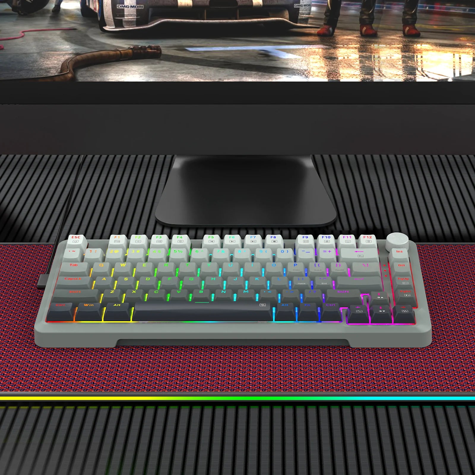 E-Yooso HZ-82 RGB 82-Keys Wired Mechanical Keyboard Gradient Grey (Magnetic Switch)