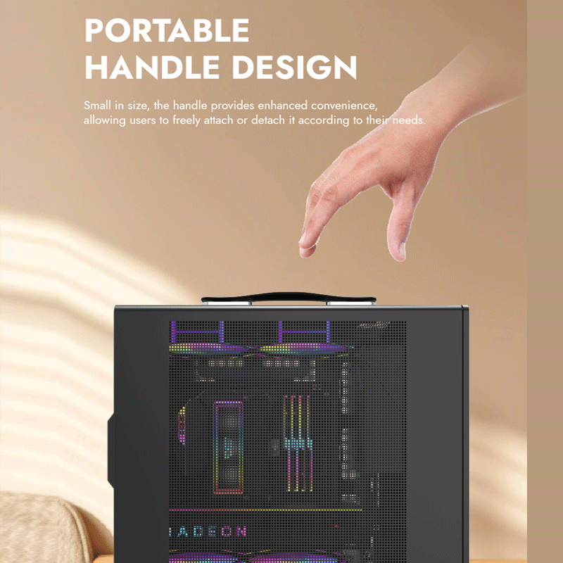 DarkFlash WD200 Wood Edition Veneer Panel M-ATX PC Case (Black)