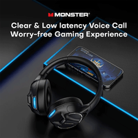Monster XKH03 Wireless Gaming Headset With Mic Hi-Fi Sound Deep Bass