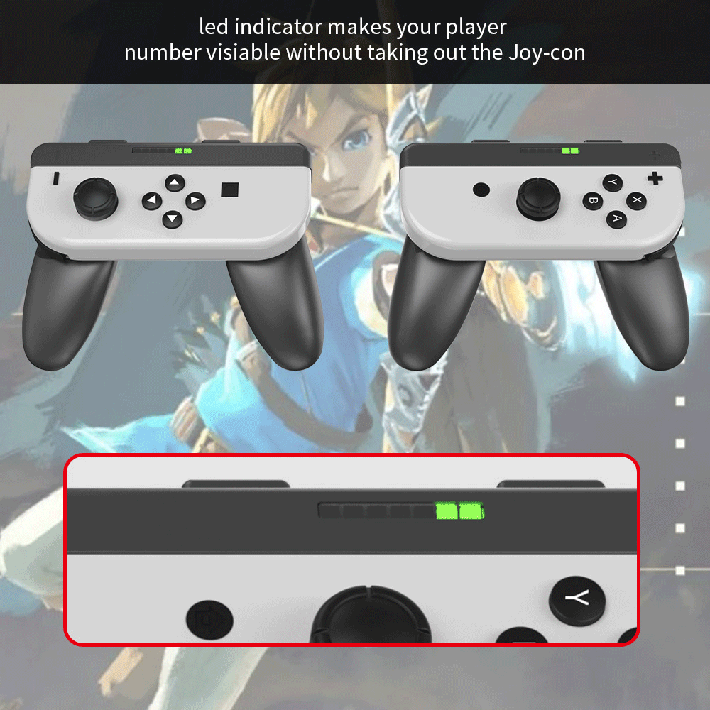 JYS 2 in 1 Joy-Con Grip Twin Pack [Black] [NS226]