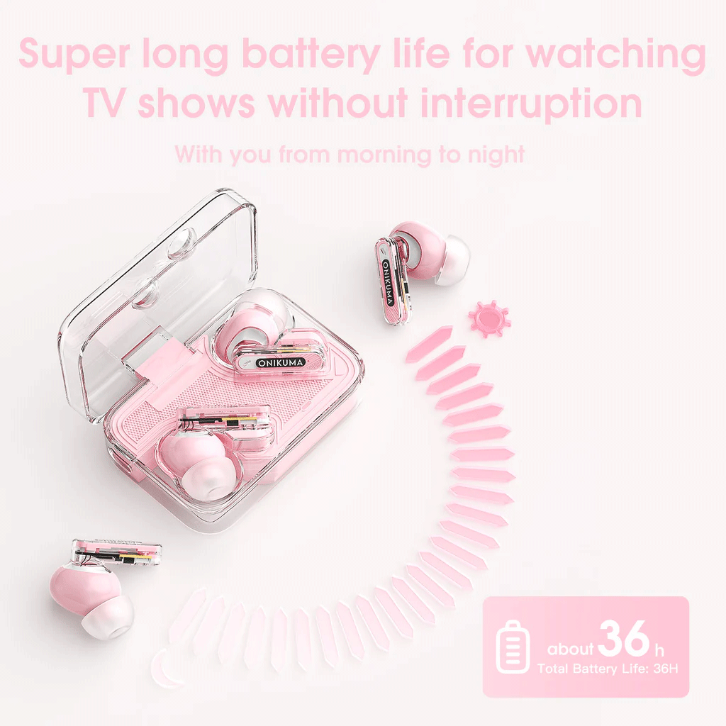 Onikuma T5 Trend Wireless Earphones With Hi-Fi Sound Quality & Noise Reduction
