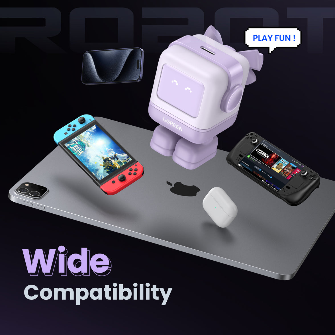 UGREEN Mini Robot Nexode 30W USB-C PD Gan Fast Charger [CD359]