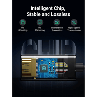 UGREEN Mini DP To HDMI Female Converter 1080P - 25CM (Black) [MD112/10461]