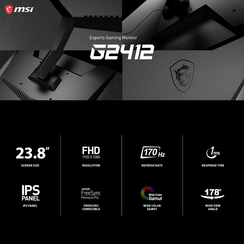 MSI G2412 23.8" FHD IPS Esports Gaming Monitor