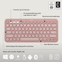 Logitech K380S Pebble Keys 2 Keyboard Tonal