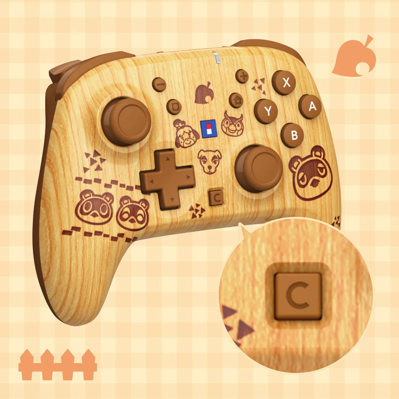 Hori Animal Crossing Wireless Horipad Turbo Controller for Nintendo Switch 2 (NSX-205A)