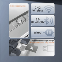 Darmoshark K8 Mechanical Keyboard [White Base/White and Gray Keycaps]