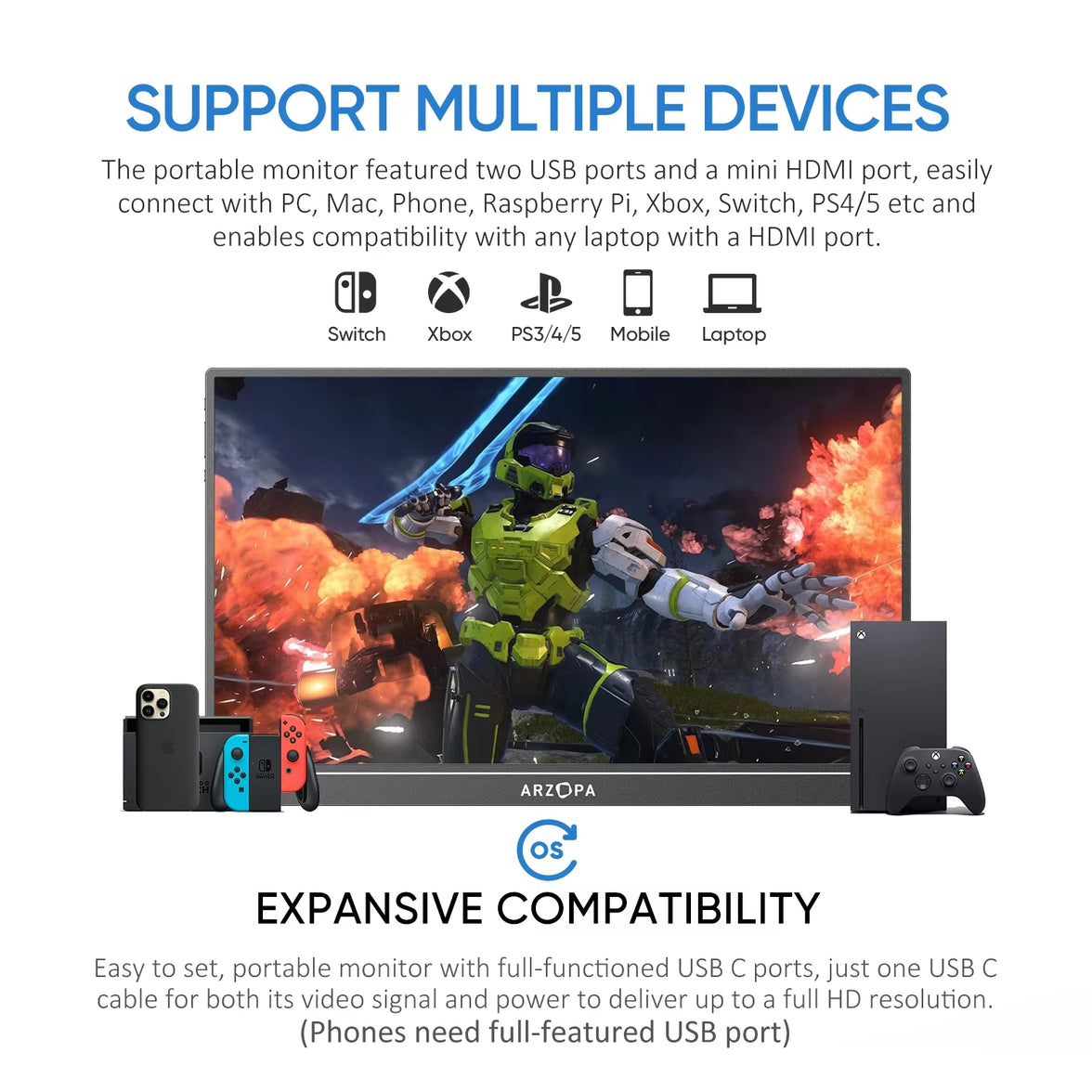 [PRE-ORDER] ARZOPA Z1RC Portable Monitor
