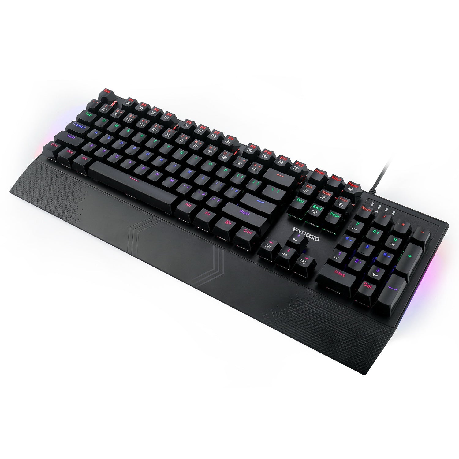 E-Yooso K-662 Rainbow Light 104 Keys Wired Mechanical Keyboard [Black]