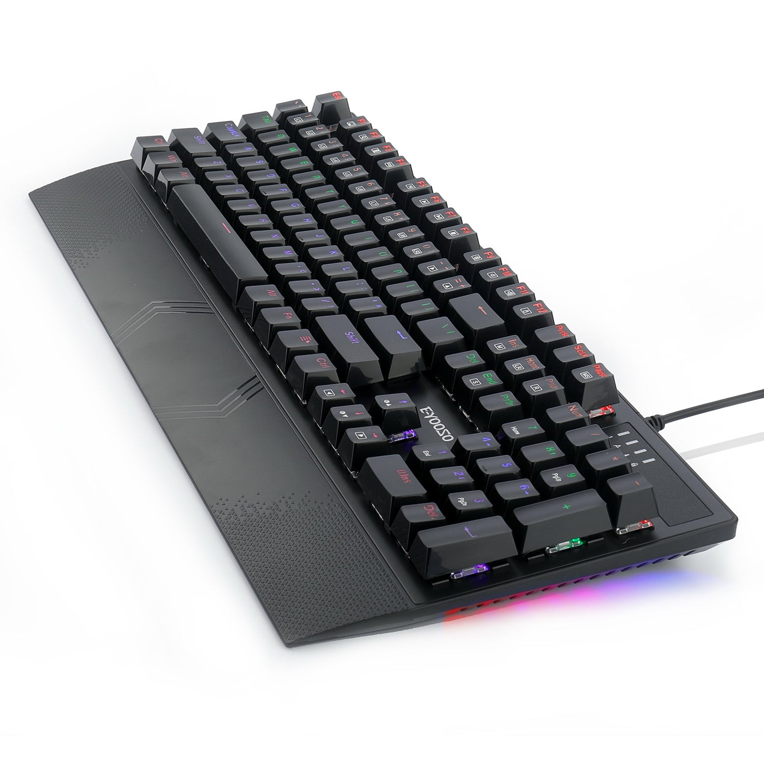 E-Yooso K-662 Rainbow Light 104 Keys Wired Mechanical Keyboard [Black]