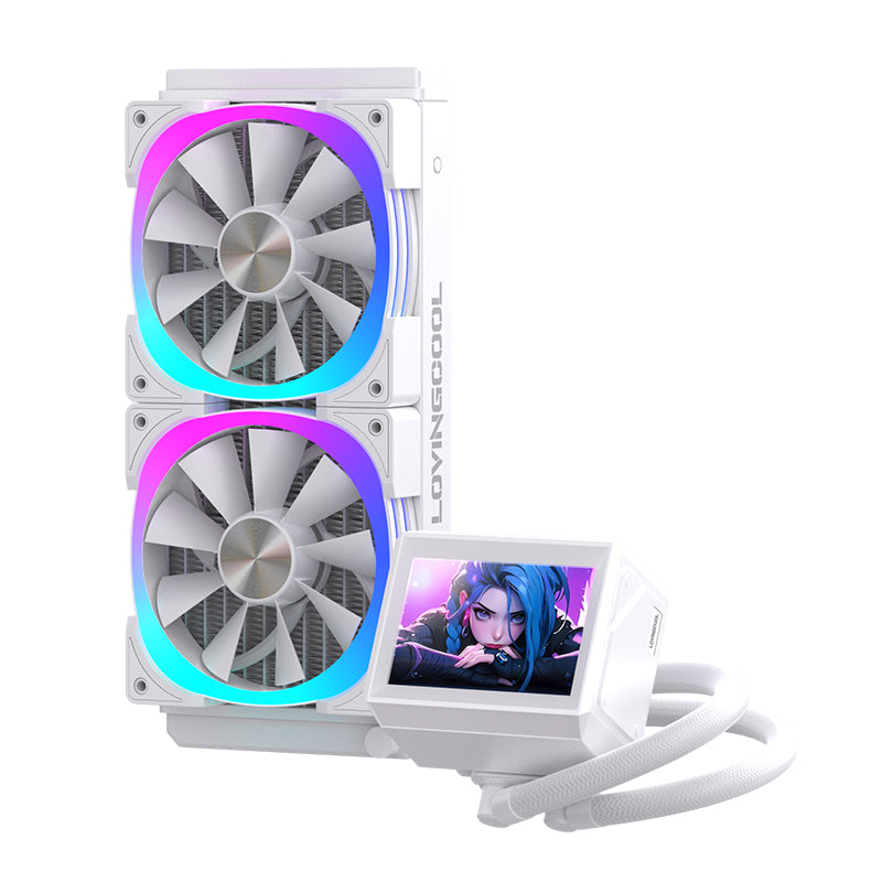 Lovingcool DP-240-02 40mm ARGB AIO Liquid CPU Cooler with LCD Screen (DP-B240 DP-W240)
