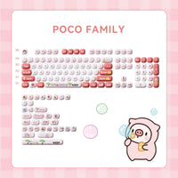 Akko Poco Family - Poco Piggy Keycap Set MOG Profile 136 Keys