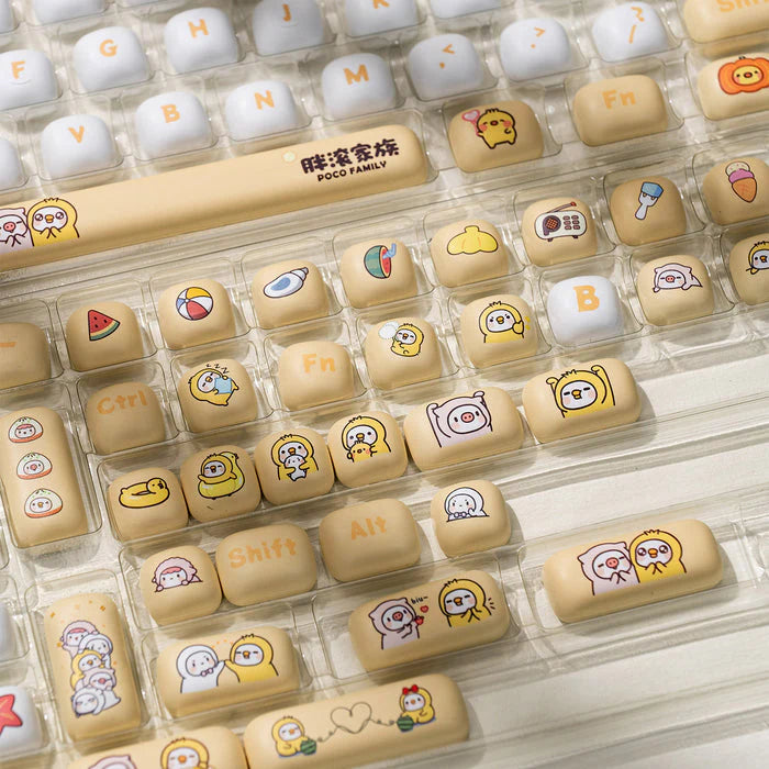 Akko Poco Family - Poco Duck Keycap Set MOG Profile 136 Keys