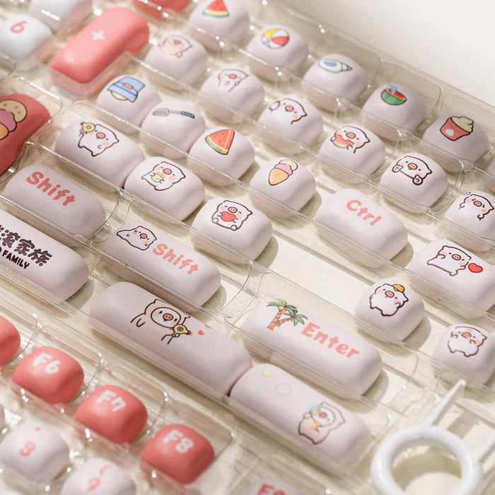 Akko Poco Family - Poco Piggy Keycap Set MOG Profile 136 Keys