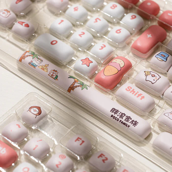 Akko Poco Family - Poco Piggy Keycap Set MOG Profile 136 Keys