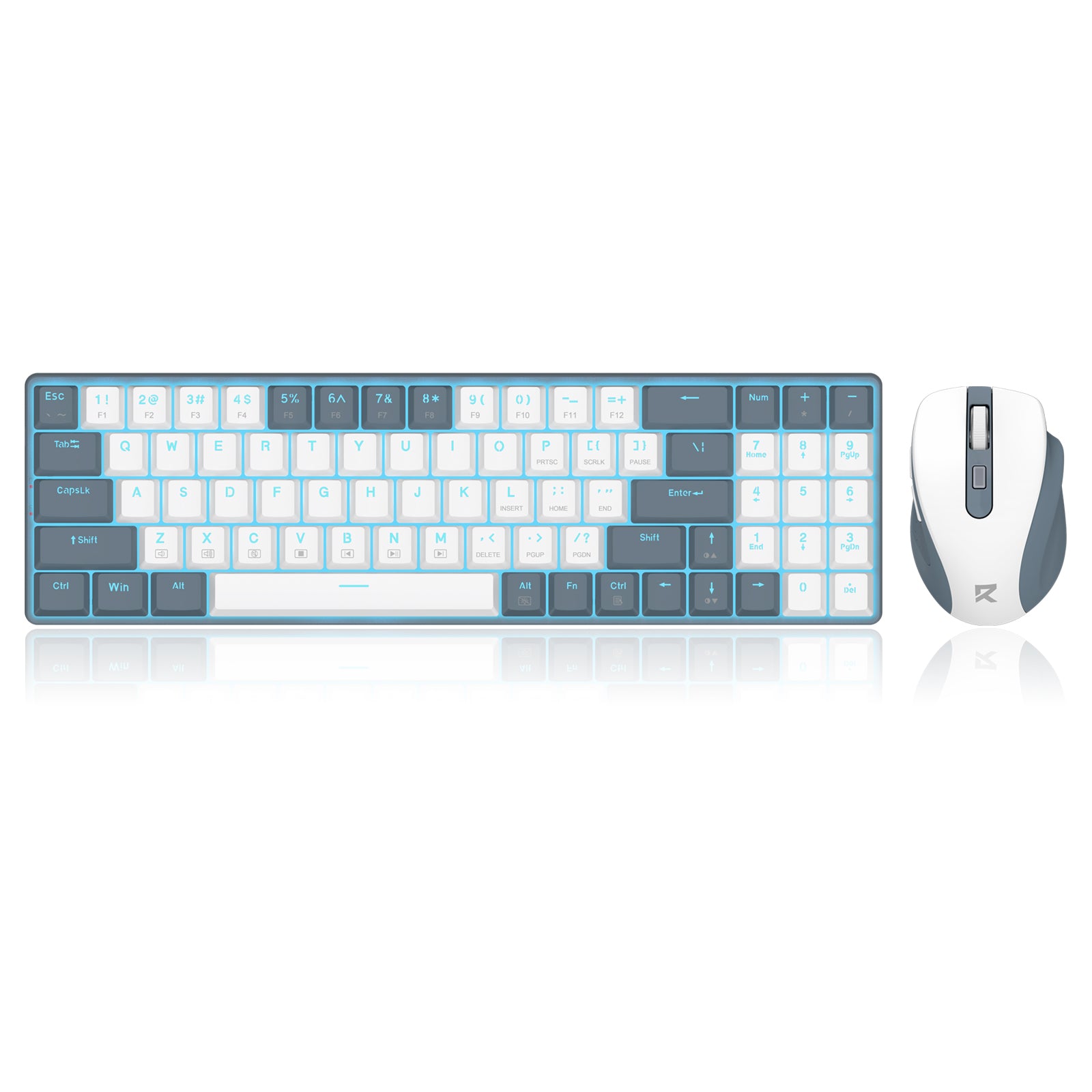 Redragon Office 2in1 Wireless Keyboard&Mouse Combo White-Grey (BS-8773-W)