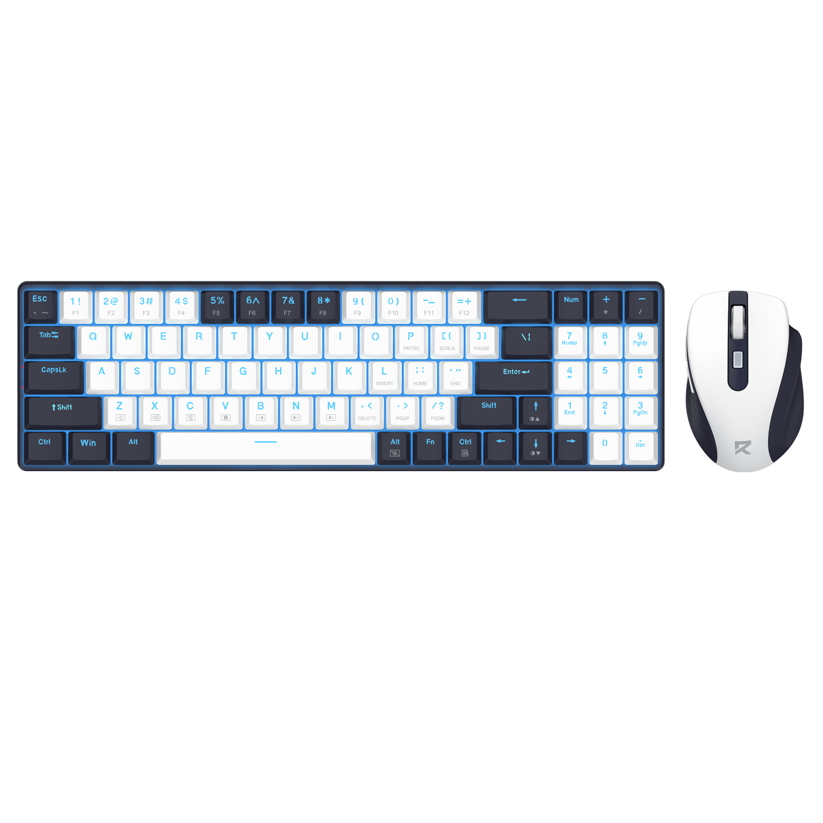 Redragon Office 2in1 Wireless Keyboard & Mouse Combo White-Black (BS-8773-VB)
