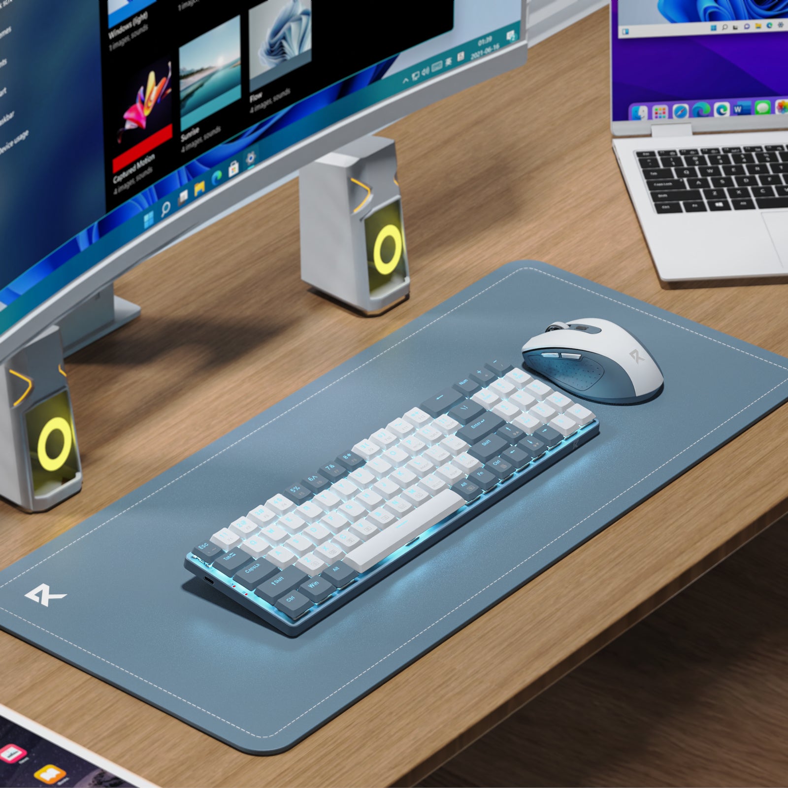 Redragon Office 2in1 Wireless Keyboard&Mouse Combo White-Grey (BS-8773-W)