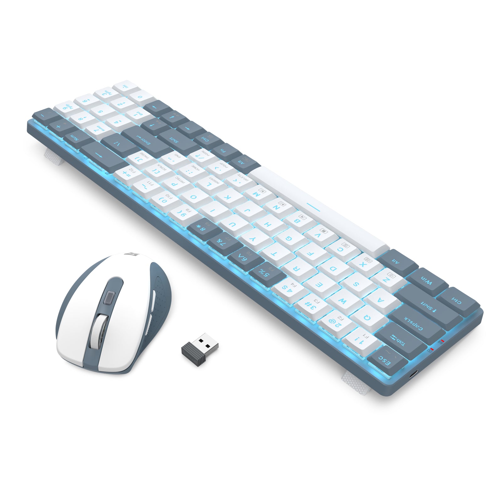 Redragon Office 2in1 Wireless Keyboard&Mouse Combo White-Grey (BS-8773-W)