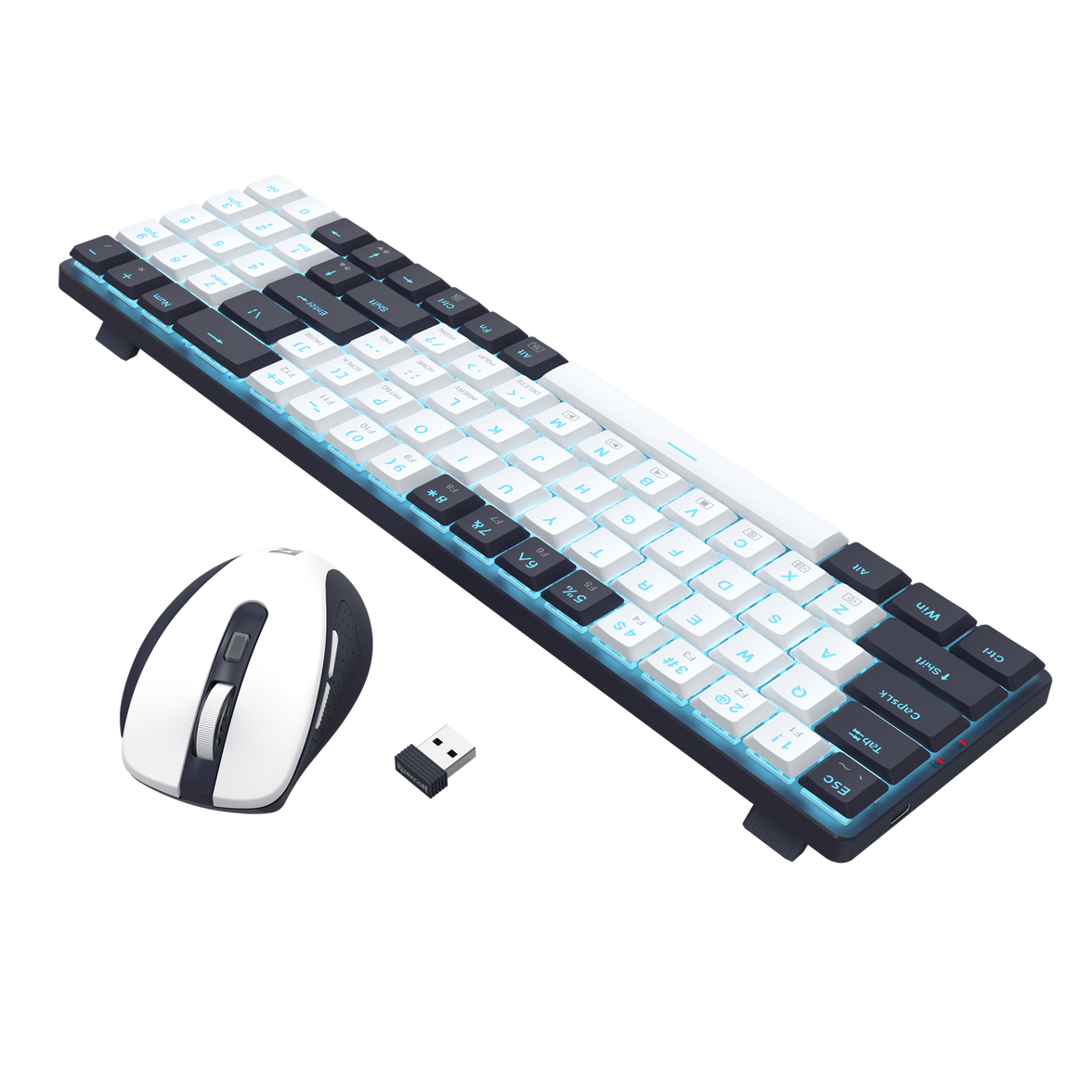 Redragon Office 2in1 Wireless Keyboard & Mouse Combo White-Black (BS-8773-VB)