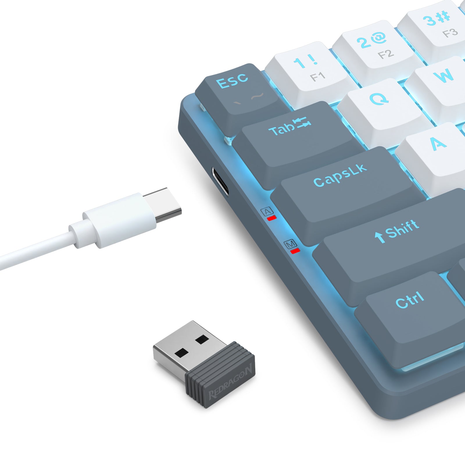 Redragon Office 2in1 Wireless Keyboard&Mouse Combo White-Grey (BS-8773-W)