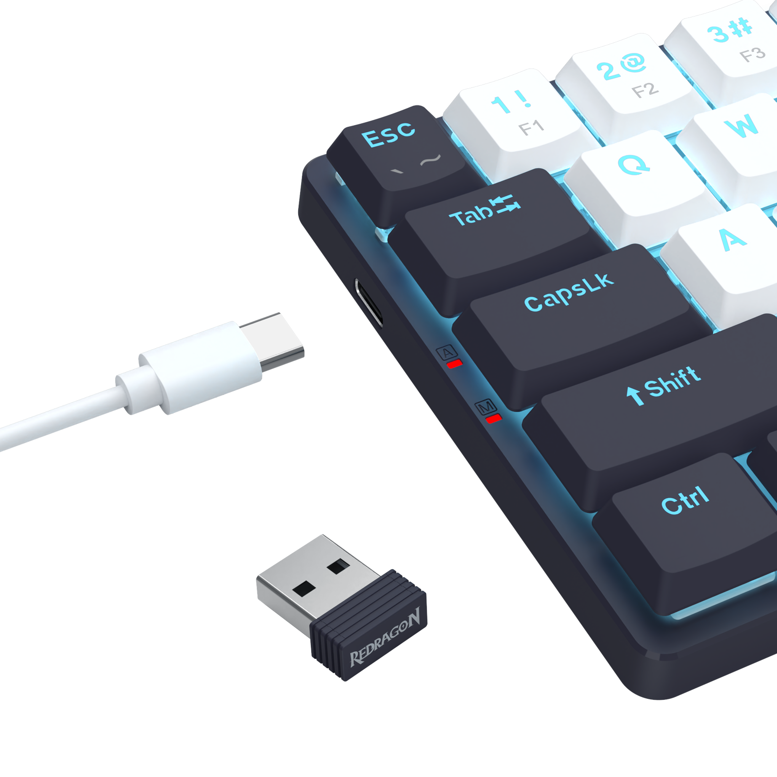 Redragon Office 2in1 Wireless Keyboard & Mouse Combo White-Black (BS-8773-VB)