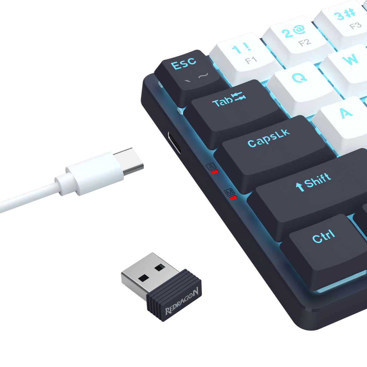 Redragon Office 2in1 Wireless Keyboard & Mouse Combo White-Black (BS-8773-VB)