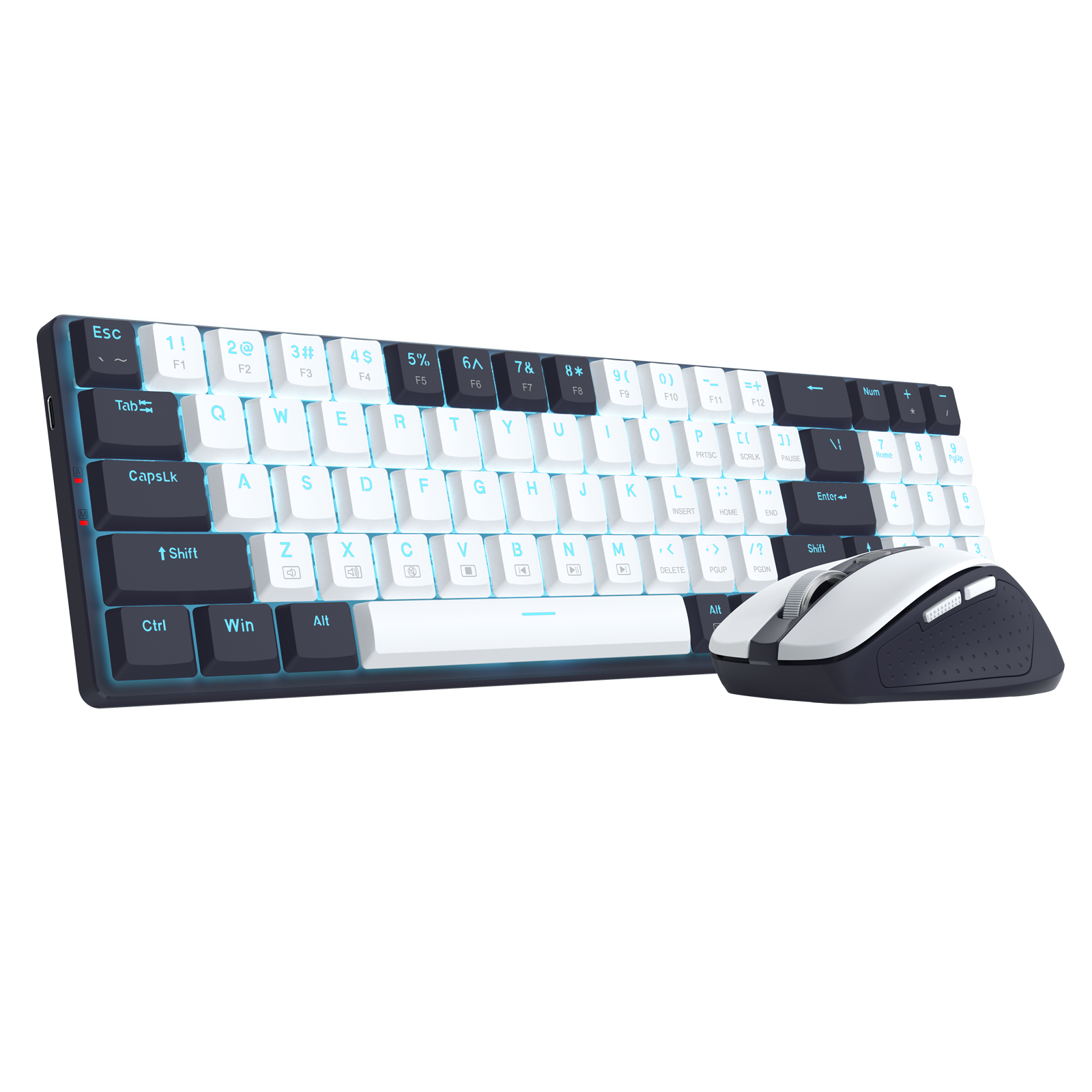 Redragon Office 2in1 Wireless Keyboard & Mouse Combo White-Black (BS-8773-VB)