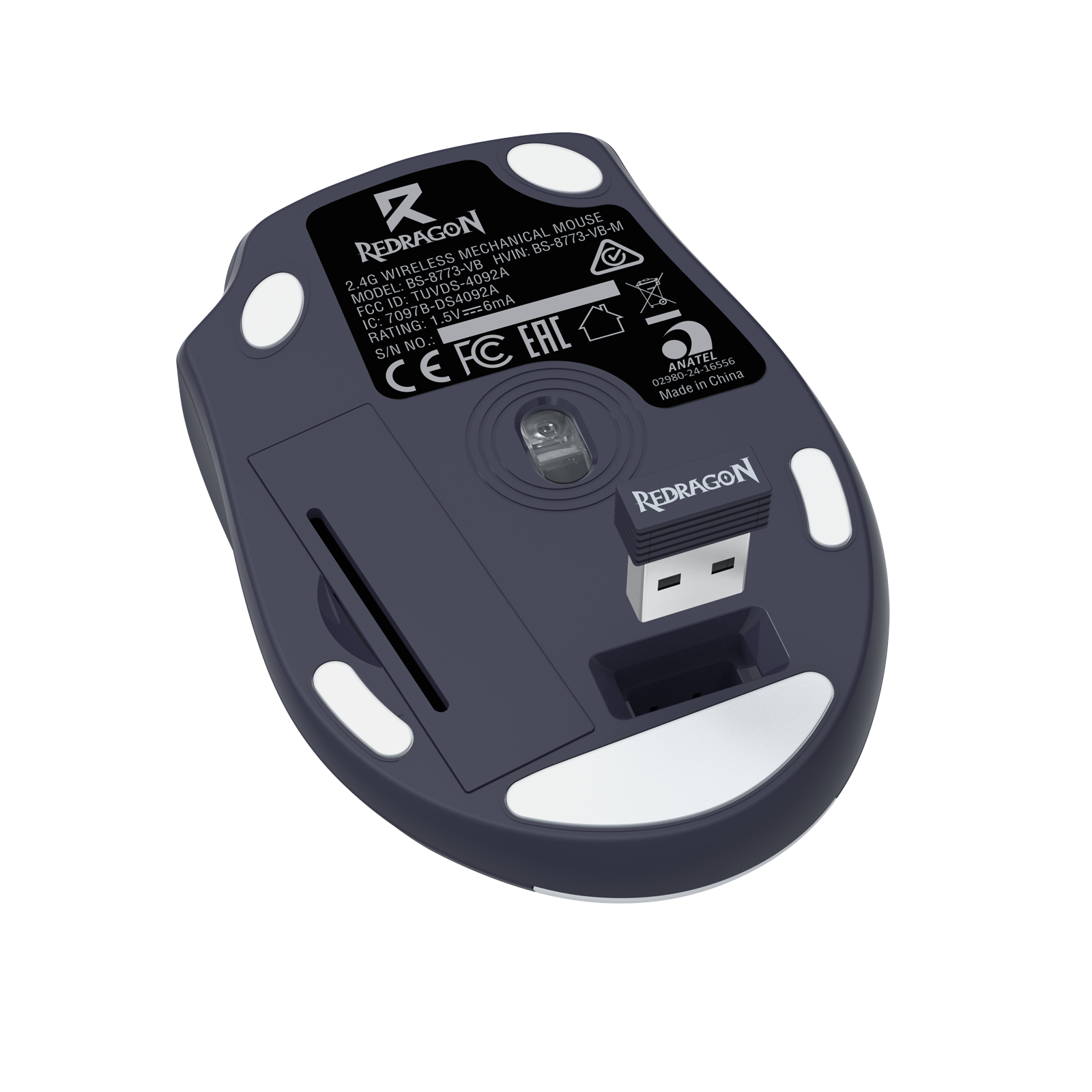 Redragon Office 2in1 Wireless Keyboard & Mouse Combo White-Black (BS-8773-VB)