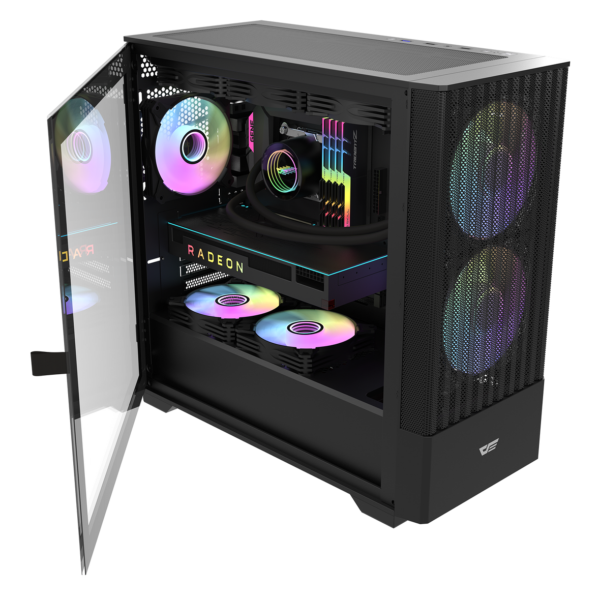 DarkFlash DK415M M-ATX PC Case w/ 2PCS 14CM ARGB Fans