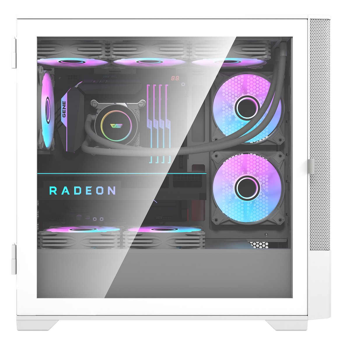 DarkFlash DK415M M-ATX PC Case w/ 2PCS 14CM ARGB Fans