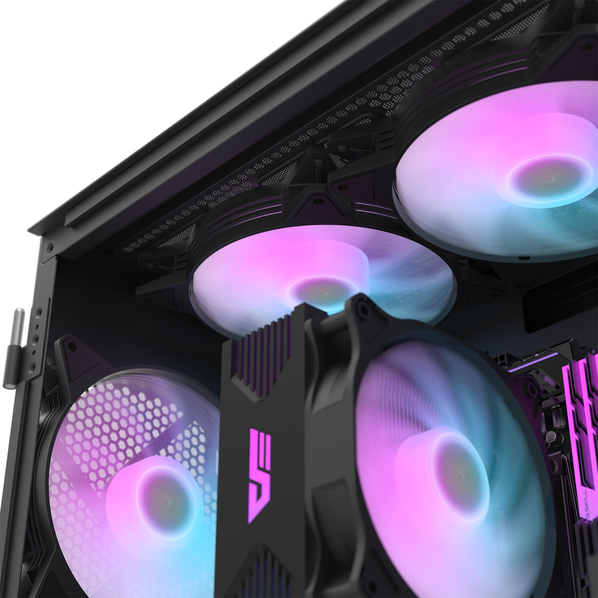 DarkFlash C6 Aurora Spectrum ARGB Single Mode Cooling Fan (Black)