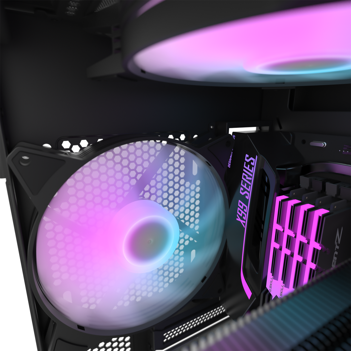 DarkFlash C6 Aurora Spectrum ARGB Single Mode Cooling Fan (Black)