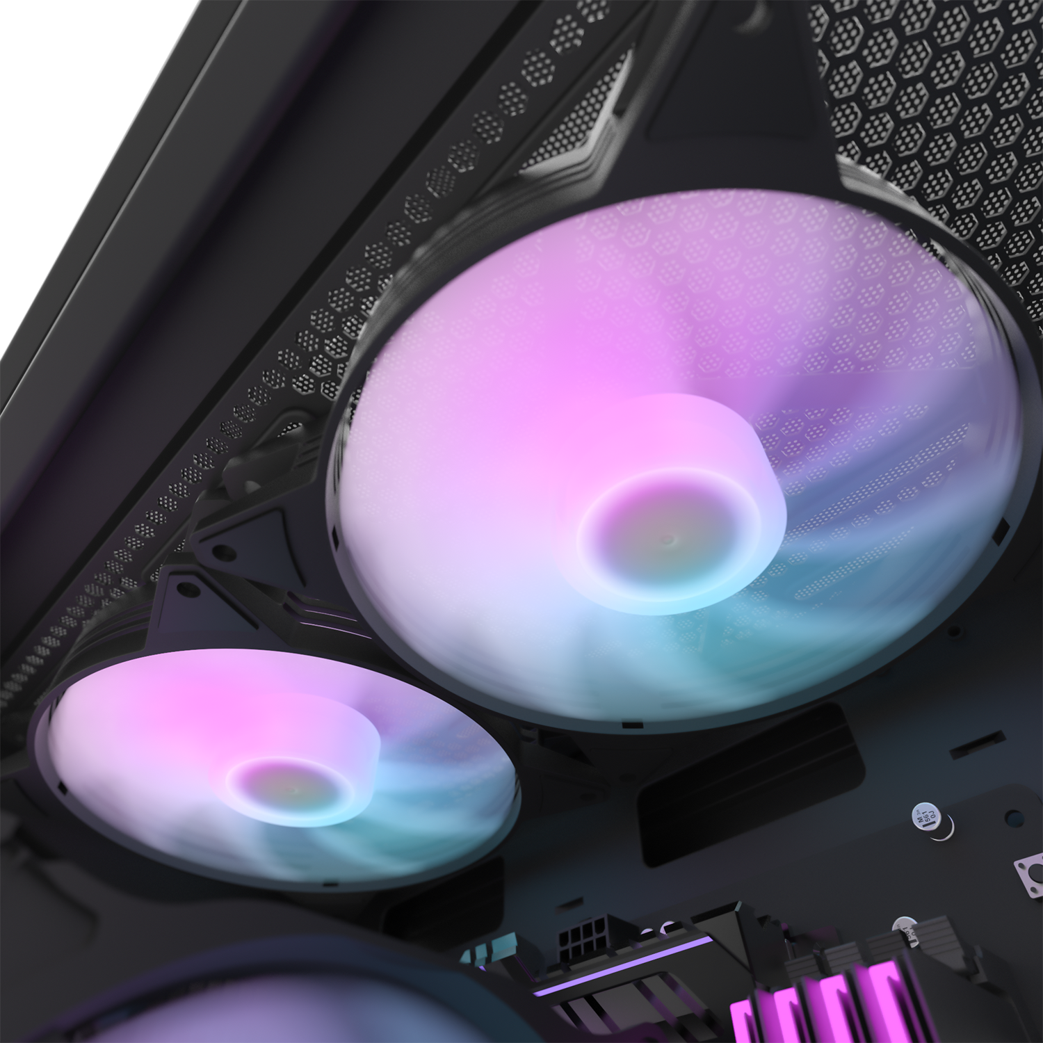 DarkFlash C6 Aurora Spectrum ARGB Single Mode Cooling Fan (Black)