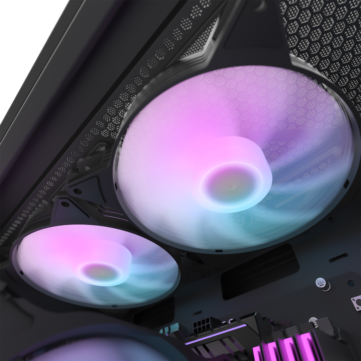 DarkFlash C6 Aurora Spectrum ARGB Single Mode Cooling Fan (Black)