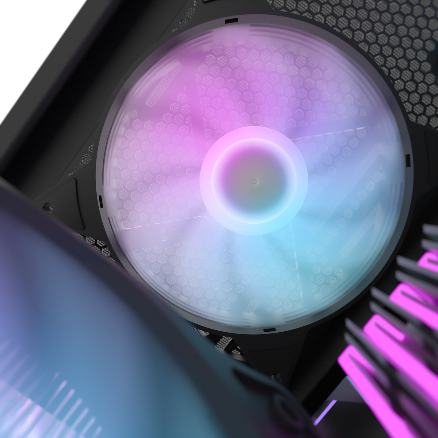 DarkFlash C6 Aurora Spectrum ARGB Single Mode Cooling Fan (Black)