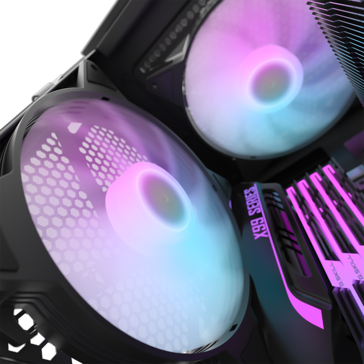 DarkFlash C6 Aurora Spectrum ARGB Single Mode Cooling Fan (Black)