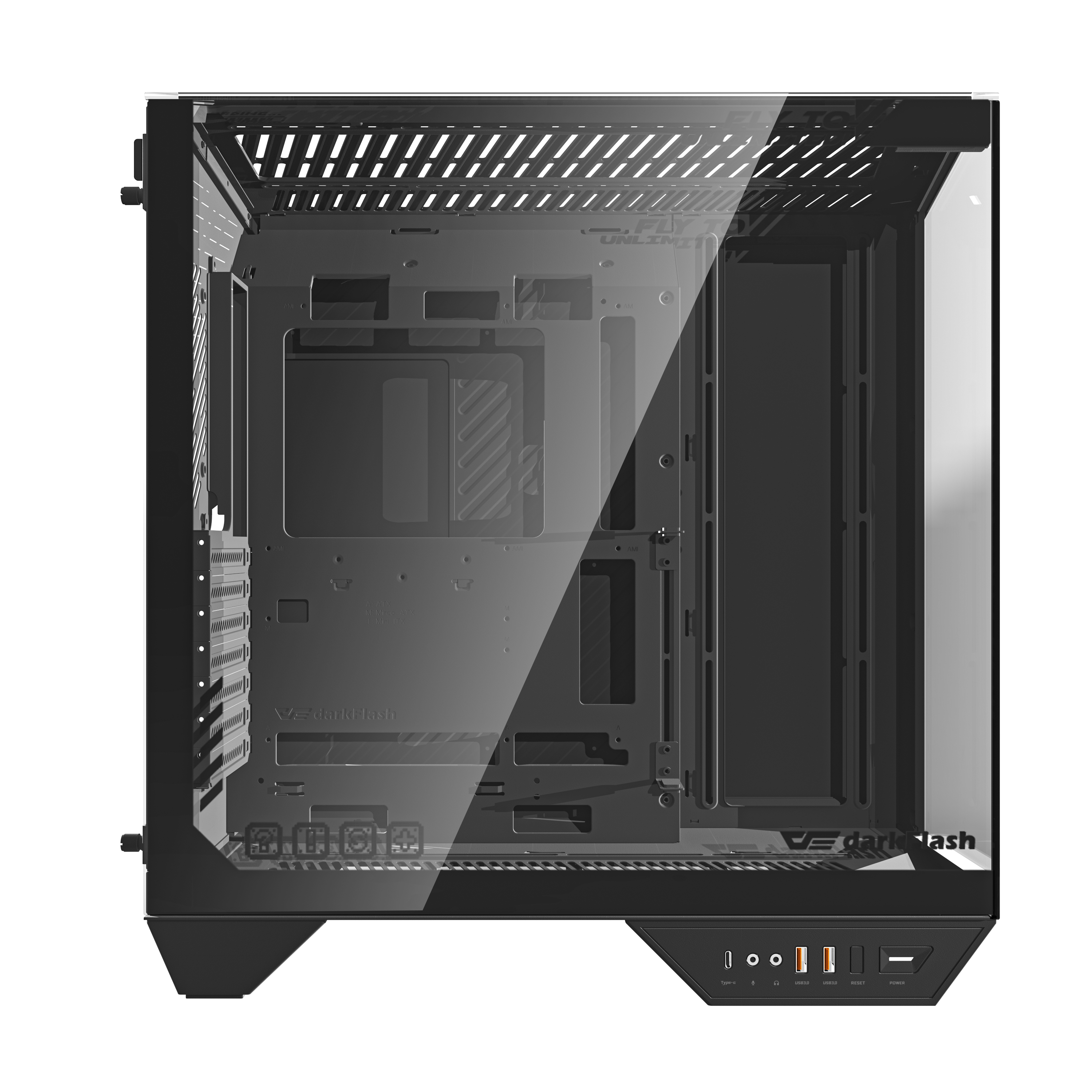 DarkFlash DY470 ATX Three-side Glass Panel Tempered Glass PC Case
