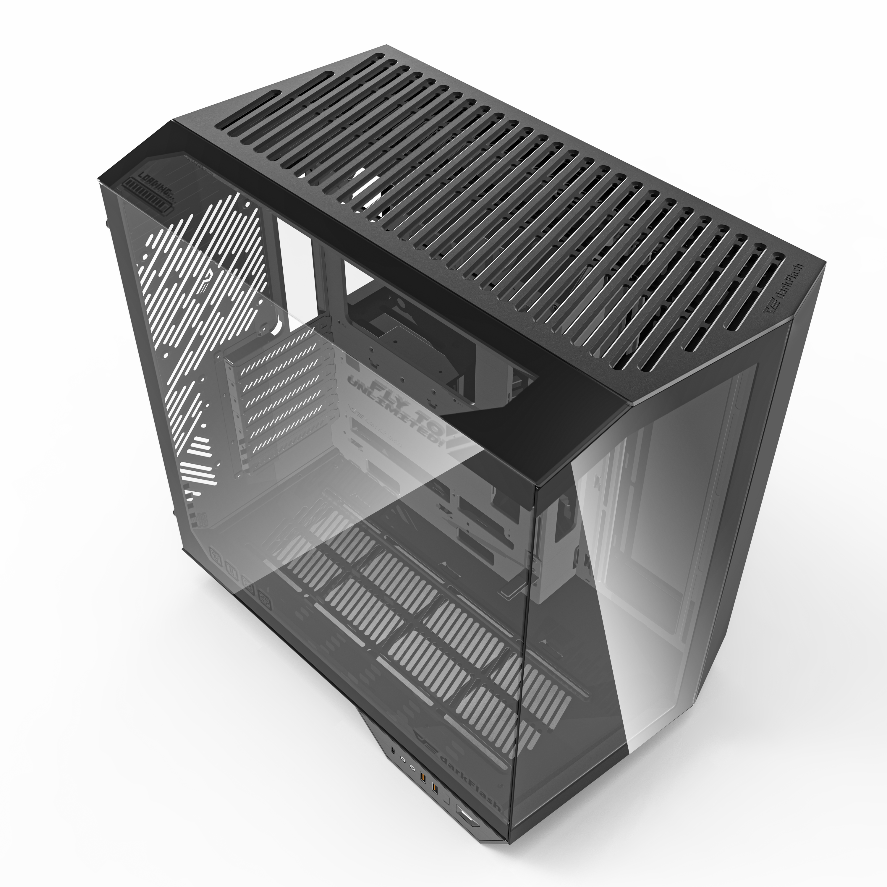 DarkFlash DY470 ATX Three-side Glass Panel Tempered Glass PC Case