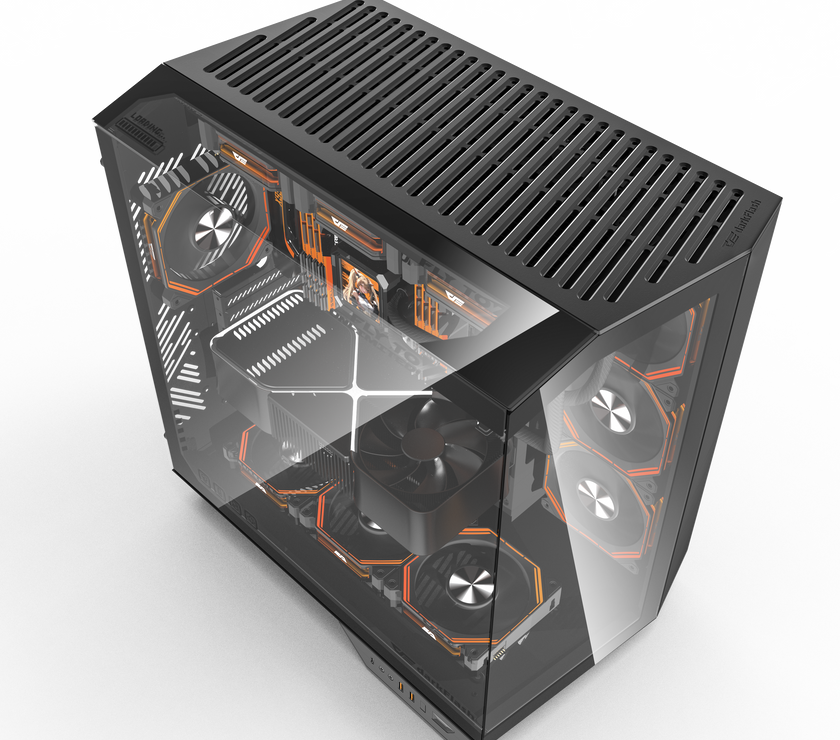DarkFlash DY470 ATX Three-side Glass Panel Tempered Glass PC Case