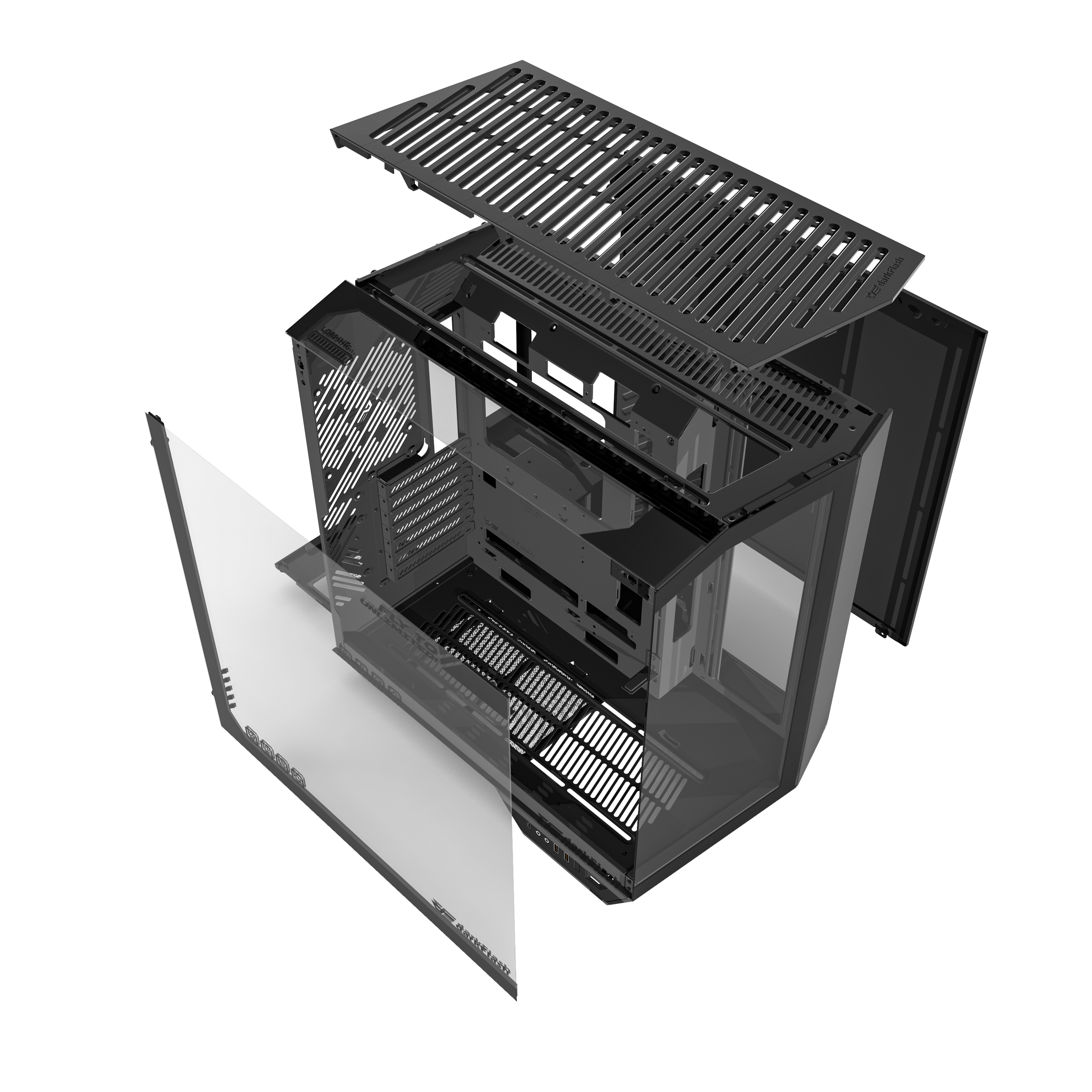 DarkFlash DY470 ATX Three-side Glass Panel Tempered Glass PC Case