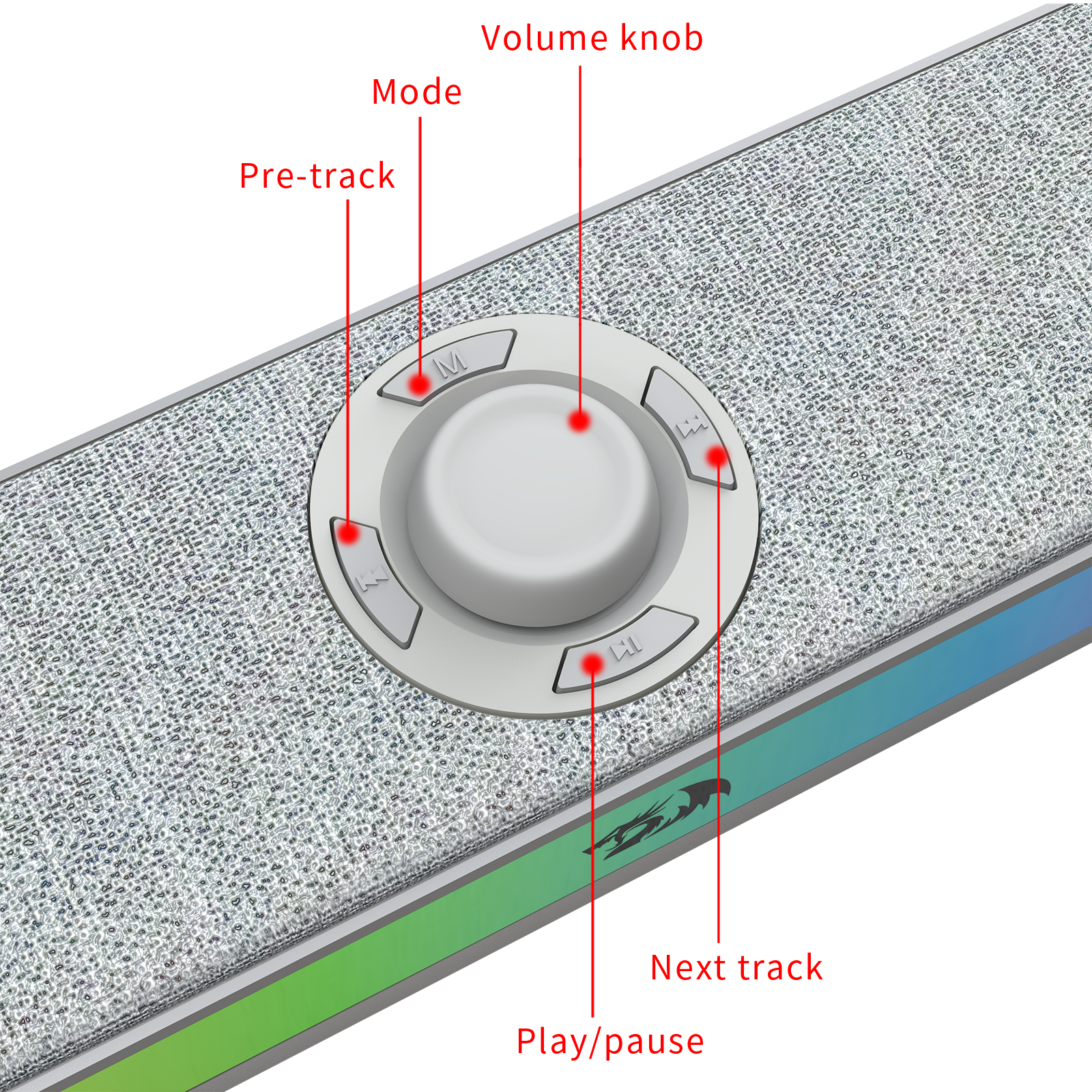 Redragon Neo Dual Mode RGB Soundbar Speaker Grey (GS515G)