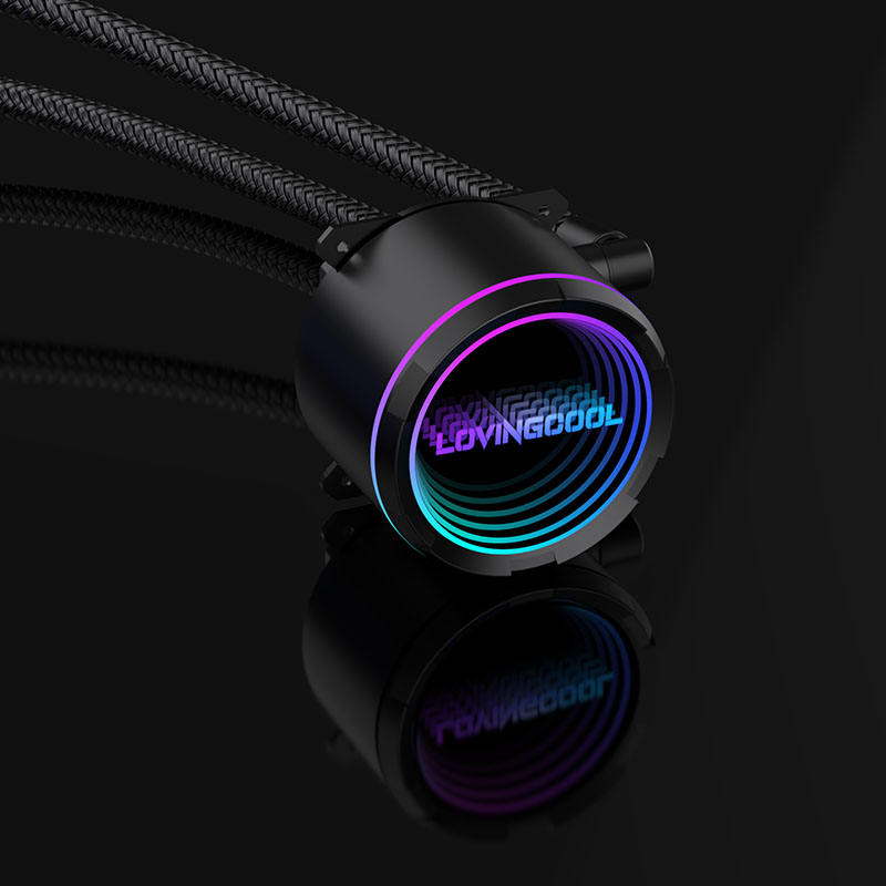 Lovingcool YK-W120-02 120mm AIO ARGB Liquid CPU Cooler with Temp Display