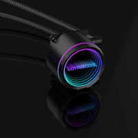 Lovingcool YK-W120-02 120mm AIO ARGB Liquid CPU Cooler with Temp Display