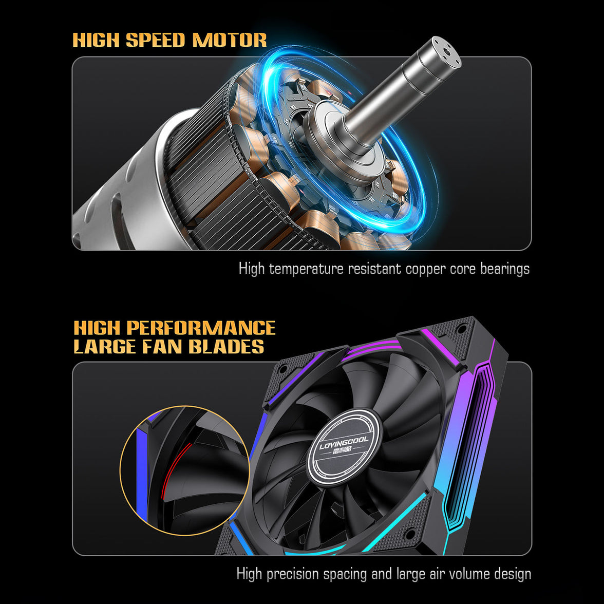 Lovingcool LC-JI60B 6 Heatpipe CPU Cooler 6 Heatpipe (Black - Design 03)