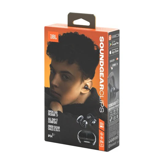 JBL Soundgear Clips Open-ear Headphones Earbuds with Enhanced Bass
