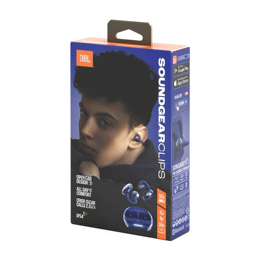JBL Soundgear Clips Open-ear Headphones Earbuds with Enhanced Bass